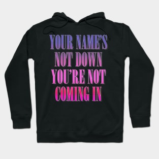 Your Name's Not Down, You're Not Coming In Hoodie